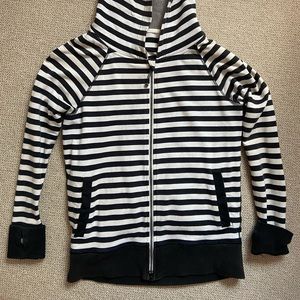 Oversized Black and White Stripe Lululemon Hoodie